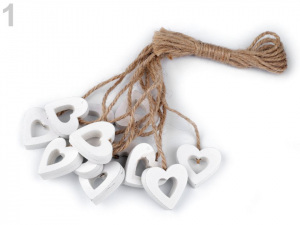 Dřevěné srdce s provázkem