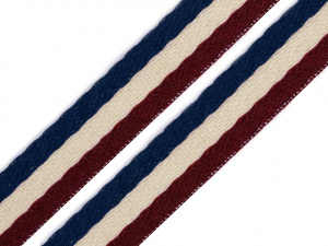 Lampas / oděvní stuha šíře 10 mm trikolora