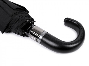 Pánský skládací vystřelovací deštník s koženou rukojetí