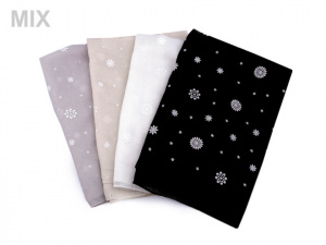 Šála s potiskem malé mandaly 65x185 cm