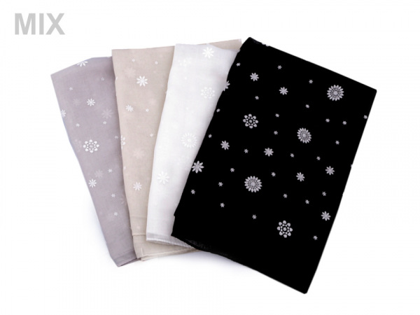 Šála s potiskem malé mandaly 65x185 cm