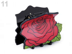 Skřipec do vlasů květ, jahoda, třešně, pusa