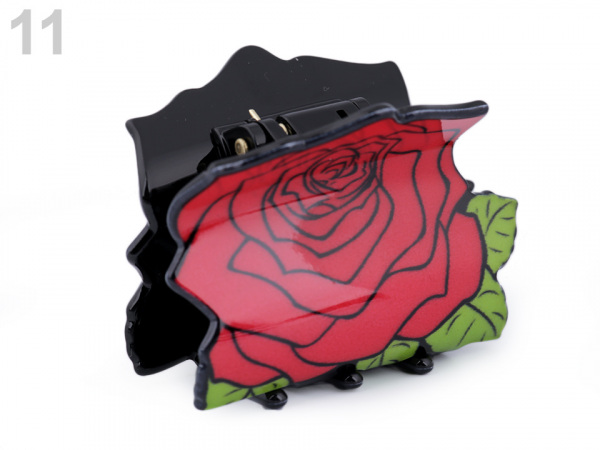 Skřipec do vlasů květ, jahoda, třešně, pusa