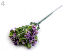 Umělá větvička s bobulemi a listy k aranžování