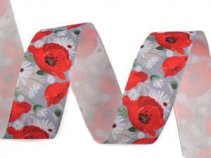 Stuha vlčí máky šíře 25 mm