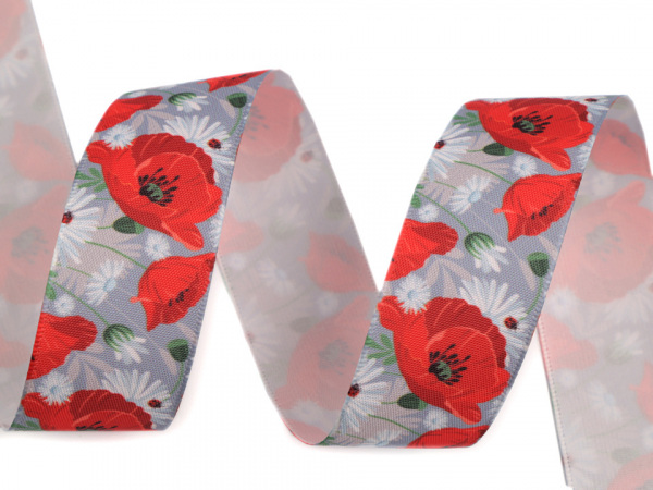 Stuha vlčí máky šíře 25 mm