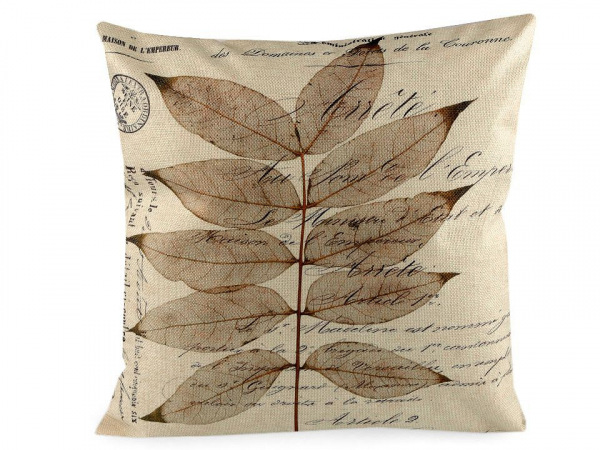 Povlak na polštář list 44x44 cm