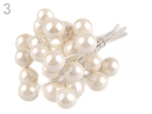 Vánoční dekorační kuličky s drátkem Ø10 mm