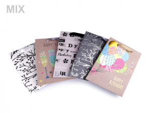 Dárková taška vánoční s glitry