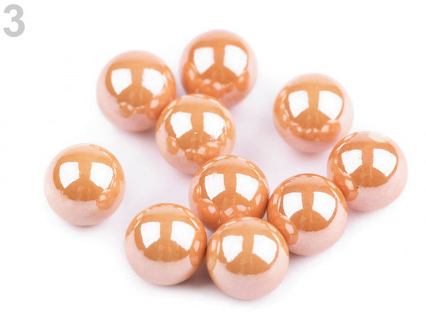 Dekorační kuličky / perly bez dírek Ø8 mm lesklé