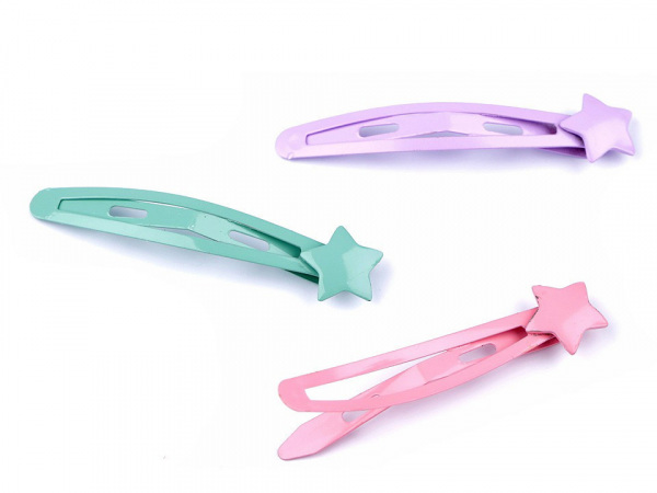 Sponka do vlasů pukačka srdce, hvězda