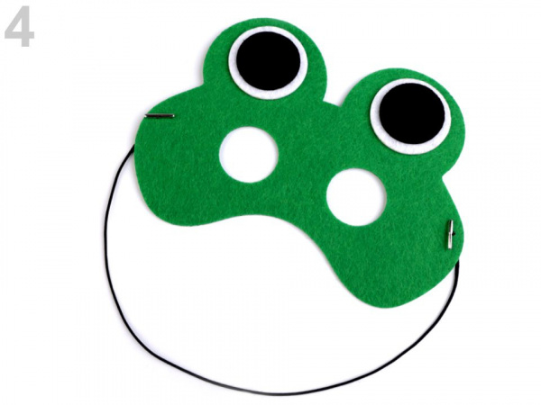 Dětská karnevalová maska - škraboška filcová zvířátka