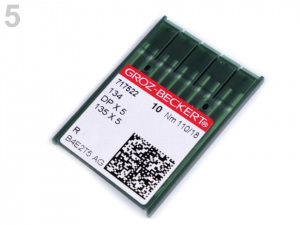 Strojové jehly do průmyslových strojů Groz - Beckert 70; 80; 90; 100