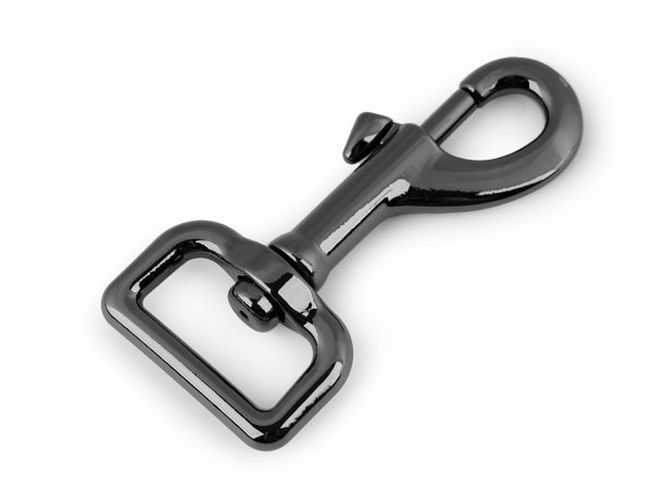 Mohutná kovová karabina s obrtlíkem průvlek 25 mm