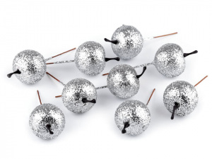 Vánoční dekorace jablko s glitry