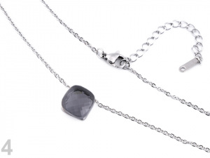 Náhrdelník z nerezové oceli s broušeným kamenem