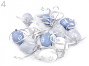 Malé velikonoční vajíčka s atlasovou stužkou