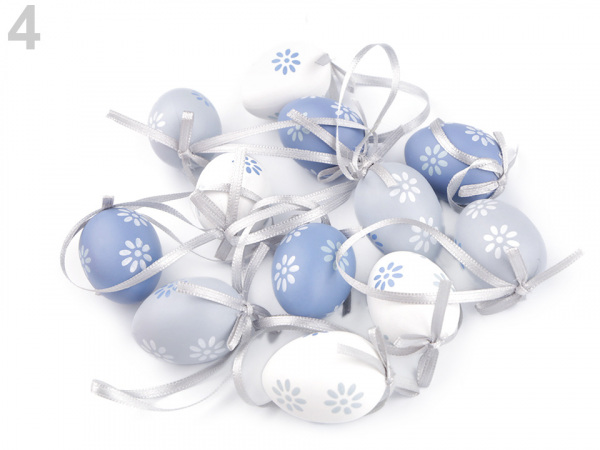 Malé velikonoční vajíčka s atlasovou stužkou