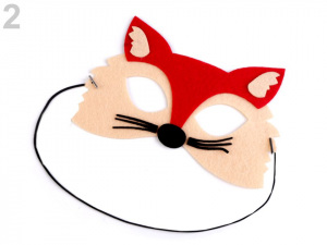 Dětská karnevalová maska - škraboška filcová zvířátka
