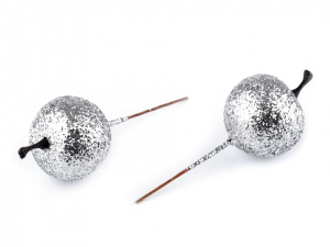 Vánoční dekorace jablko s glitry