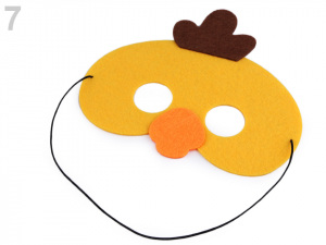 Dětská karnevalová maska - škraboška filcová zvířátka