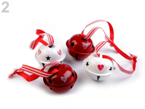 Rolničky srdce, stromeček Ø40 mm