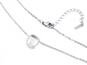 Náhrdelník z nerezové oceli s broušeným kamenem