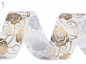 Svatební monofilová stuha růže šíře 27 mm