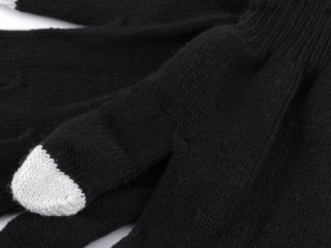 Pletené rukavice na mobil dotykové