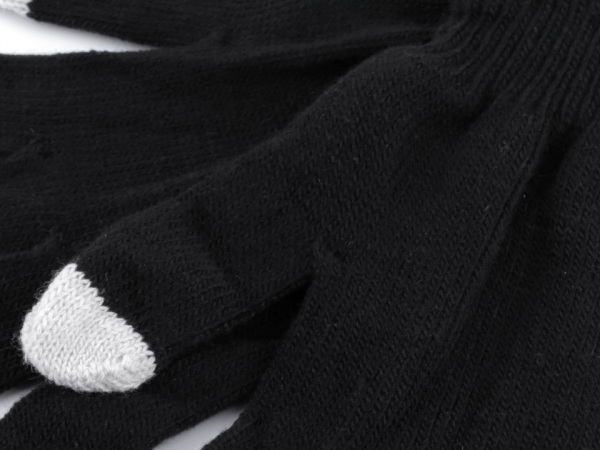 Pletené rukavice na mobil dotykové