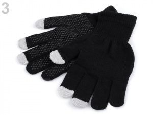 Pletené rukavice na mobil dotykové