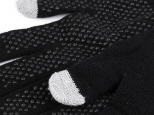 Pletené rukavice na mobil dotykové