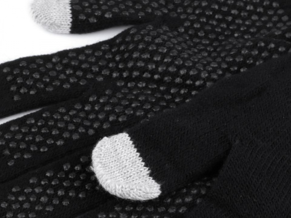 Pletené rukavice na mobil dotykové