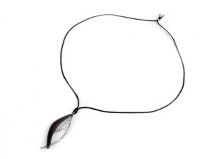 Dlouhý dřevěný designový náhrdelník