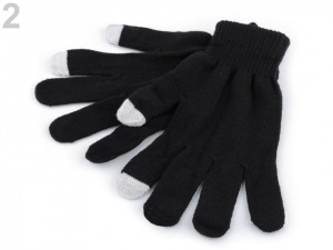 Pletené rukavice na mobil dotykové