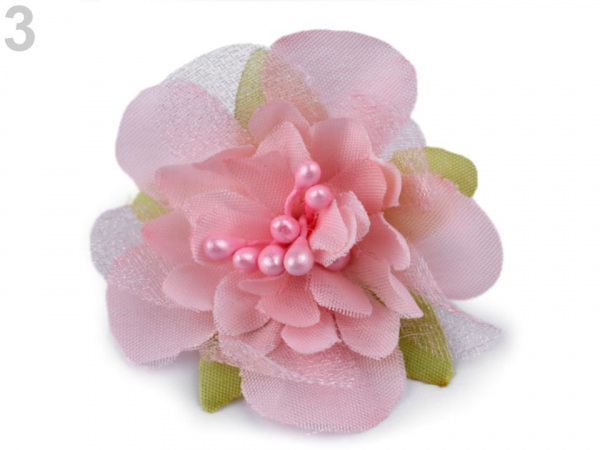 Textilní květ s pestíky Ø55 mm