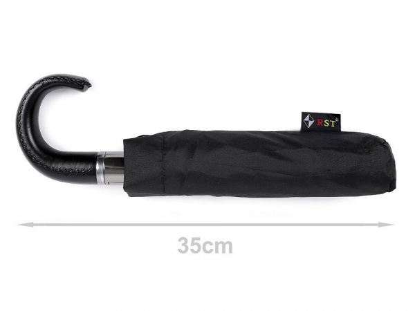 Pánský skládací vystřelovací deštník s koženou rukojetí