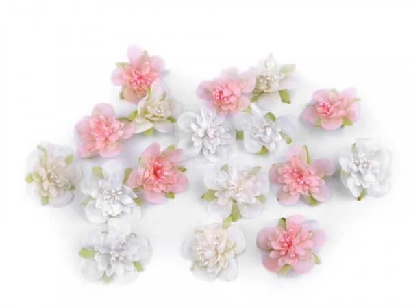 Textilní květ s pestíky Ø55 mm