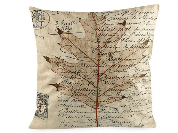 Povlak na polštář list 44x44 cm