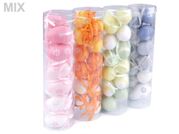 Malé velikonoční vajíčka s atlasovou stužkou