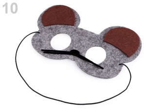 Dětská karnevalová maska - škraboška filcová zvířátka