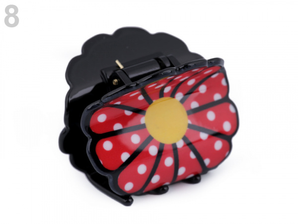 Skřipec do vlasů květ, jahoda, třešně, pusa