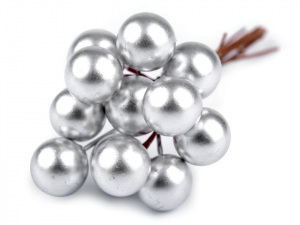 Vánoční dekorační kuličky s drátkem Ø10 mm