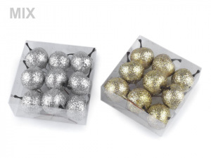 Vánoční dekorace jablko s glitry