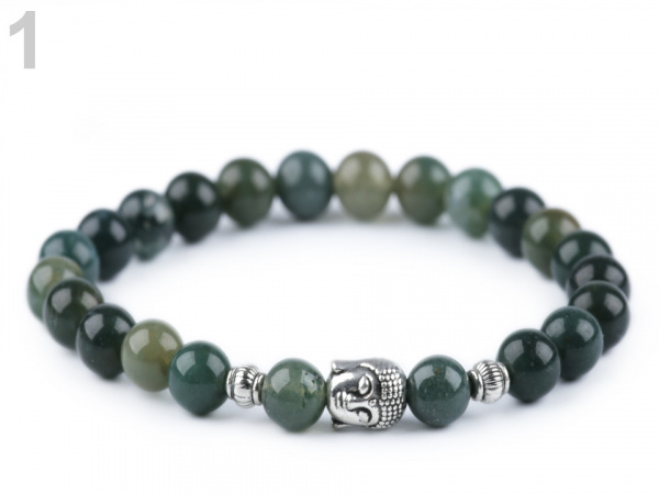 Buddha náramek minerály, pánský