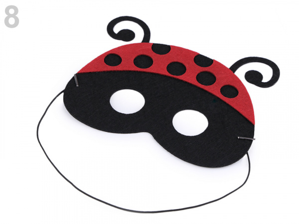 Dětská karnevalová maska - škraboška filcová zvířátka