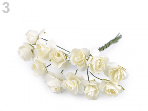 Růže na drátku / polotovar na vývazky Ø16 mm