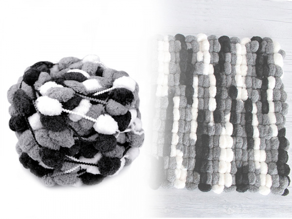 Pletací příze s bambulkami 120 g