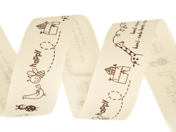 Rypsová stuha Hand made šíře 25 mm