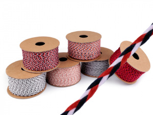 Splétaná plochá šňůra / provázek šíře 2,5 mm